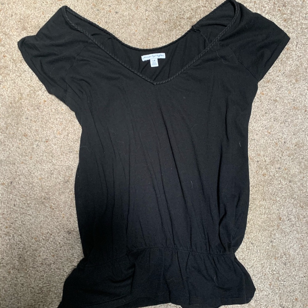 American Eagle outfitters black short sleeve shirt